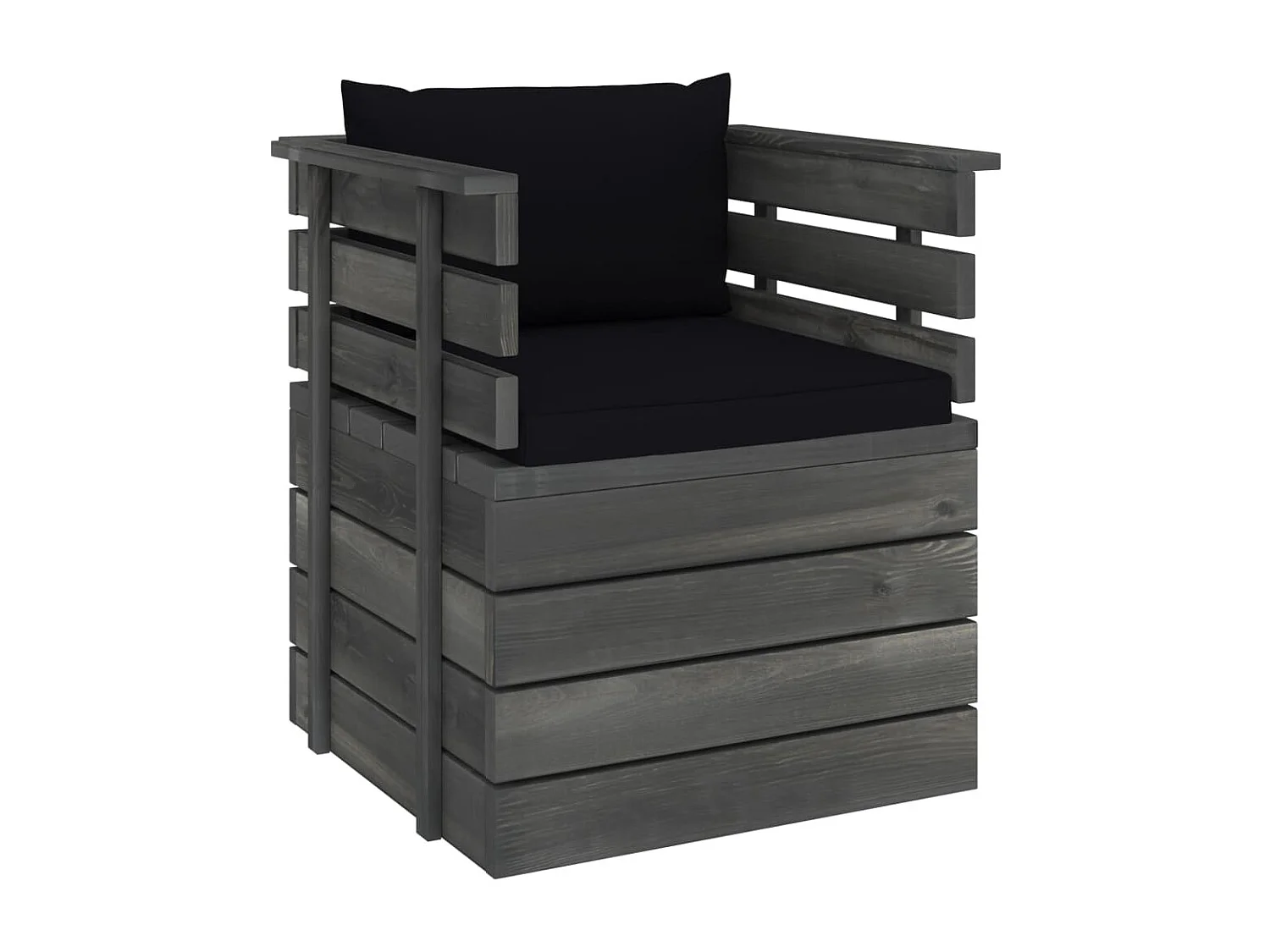 Fauteuil de jardin avec coussins Bois de pin FR37512