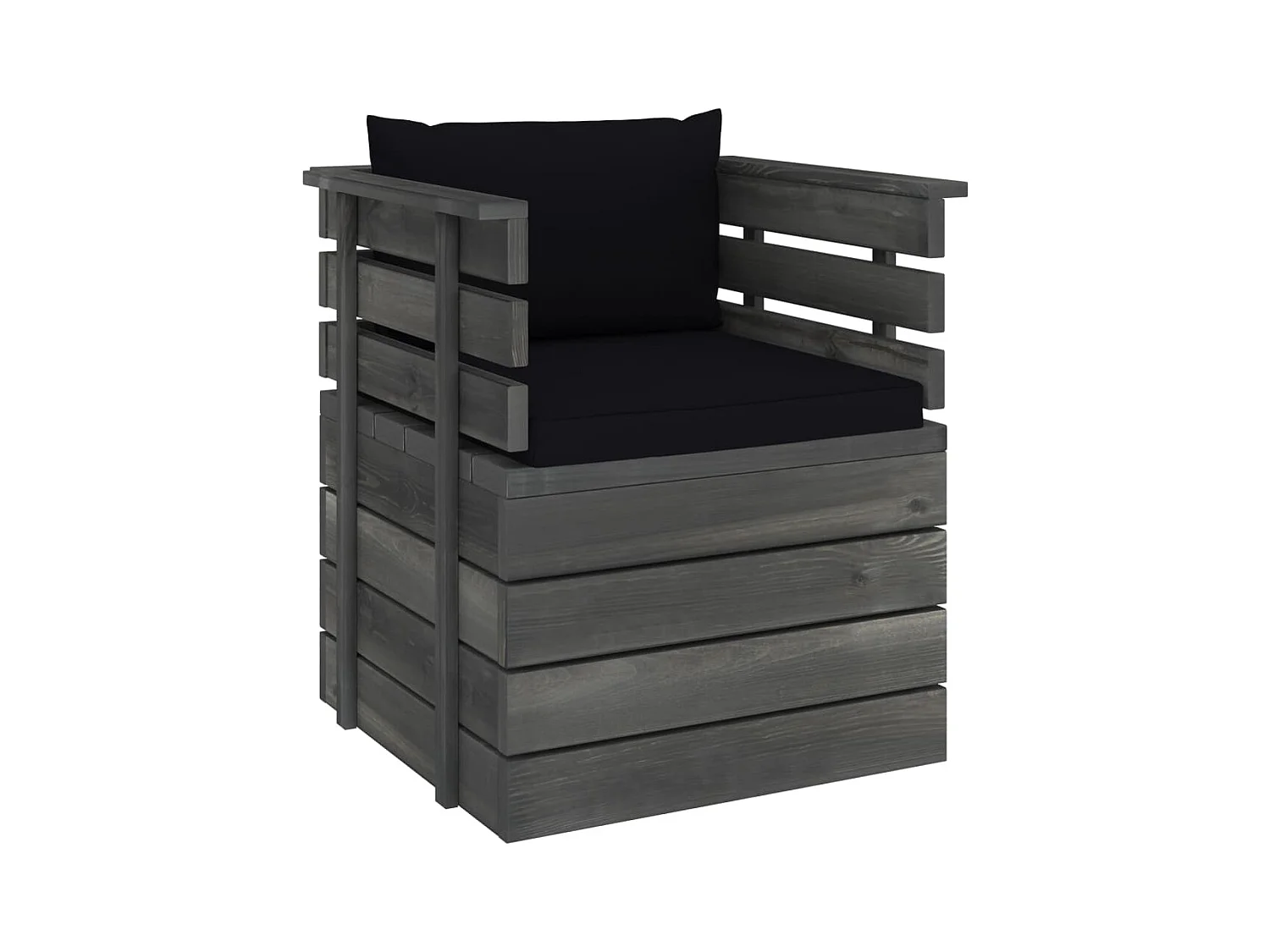 Tuinfauteuil met kussens pallet grenenhout BE176120