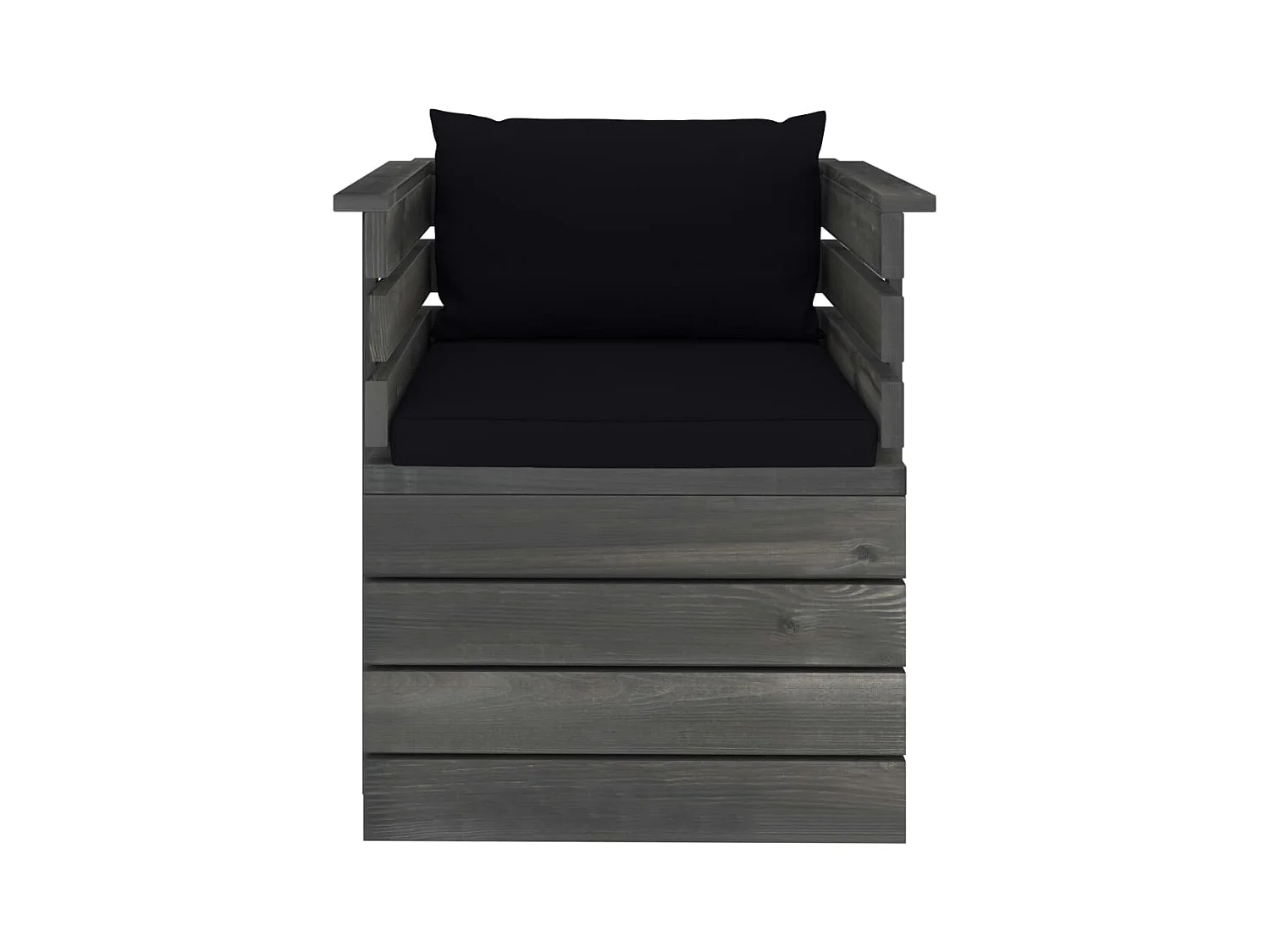 Tuinfauteuil met kussens pallet grenenhout BE176120