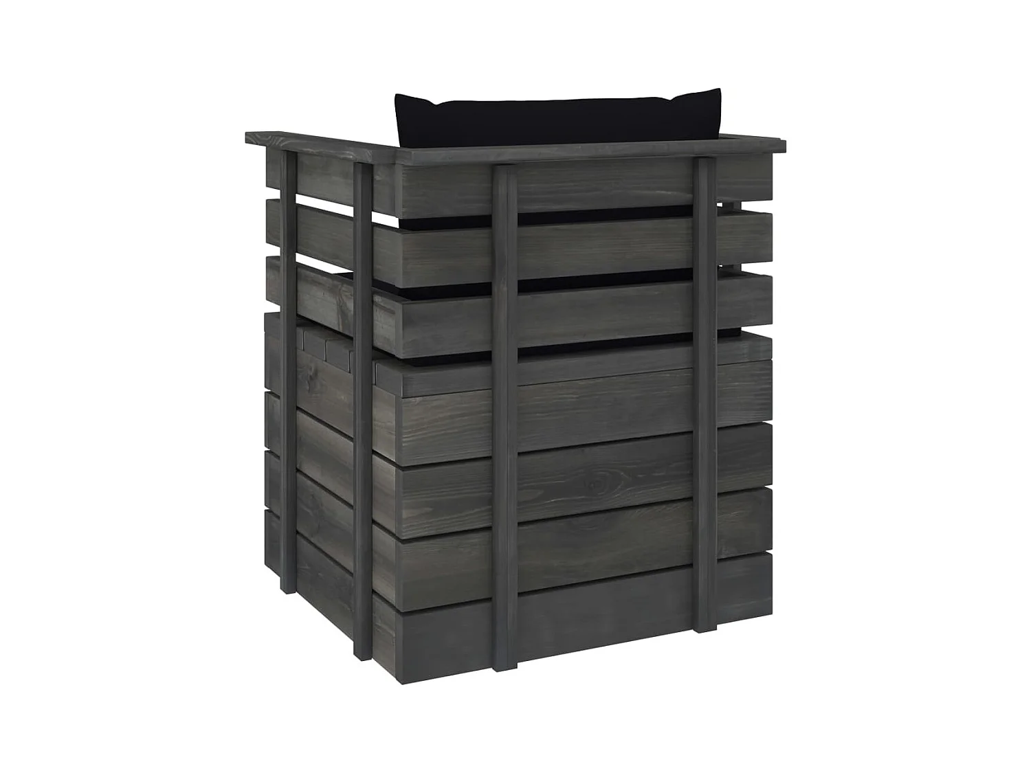 Tuinfauteuil met kussens pallet grenenhout BE176120