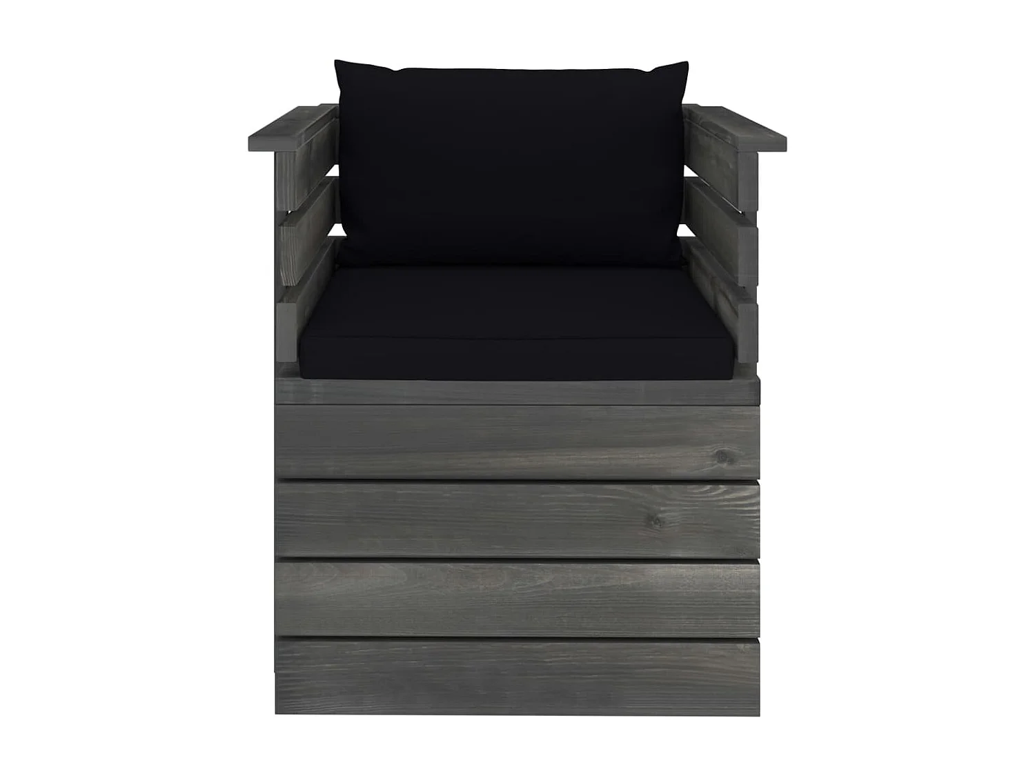 Poltrona de jardim com almofadões madeira de pinho PT923383