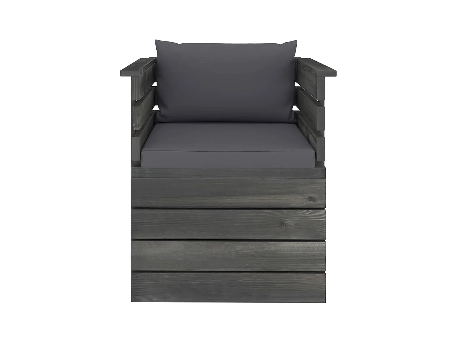 Fauteuil de jardin avec coussins Bois de pin FR65604