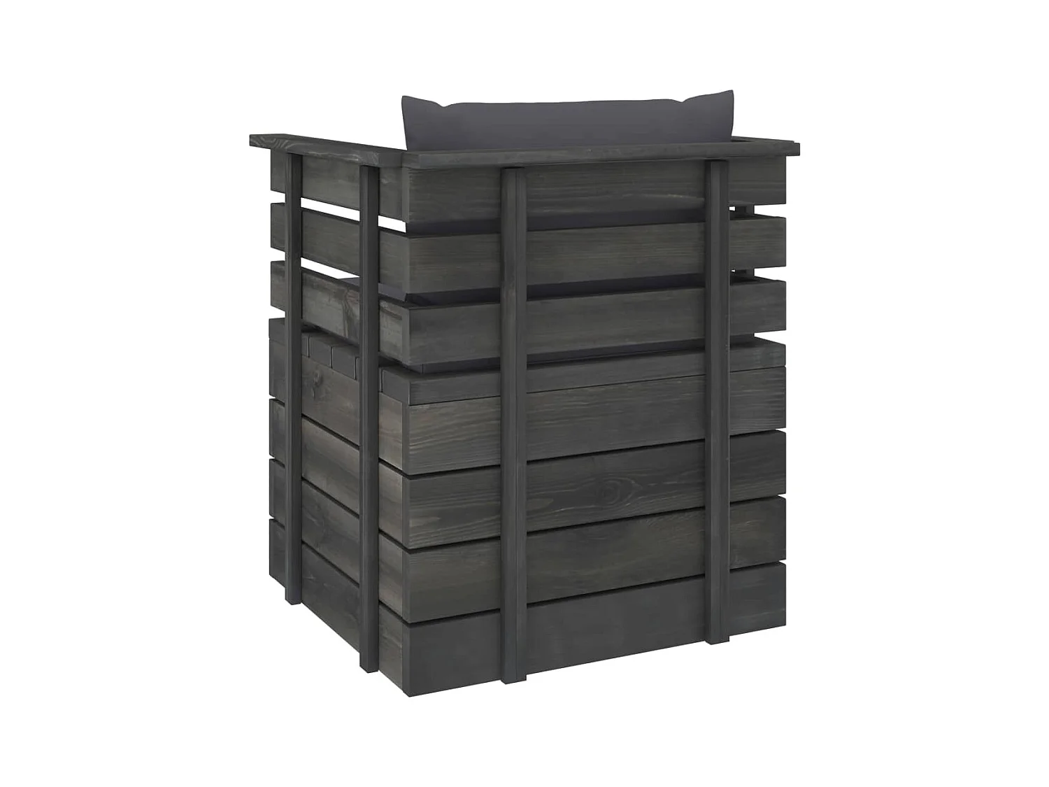 Poltrona de jardim com almofadões madeira de pinho PT557462