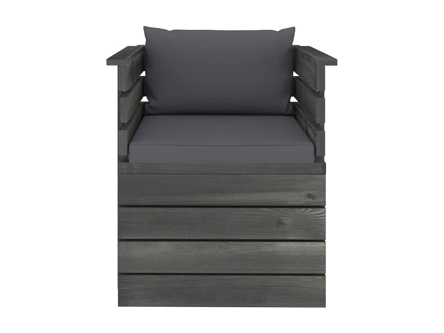 Fauteuil de jardin avec coussins Bois de pin FR65604