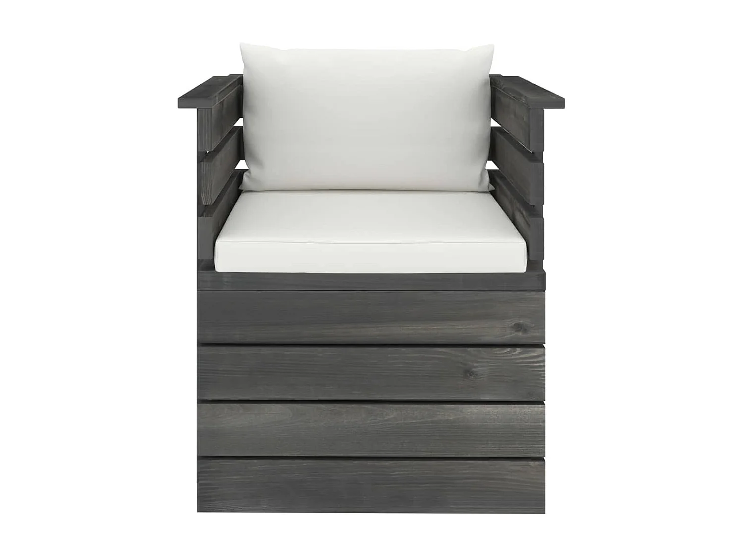 Fauteuil de jardin avec coussins Bois de pin FR94796