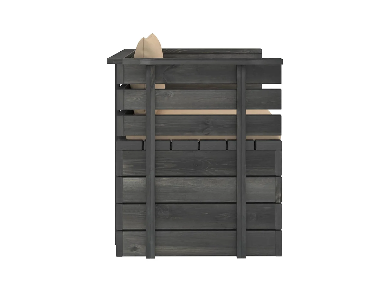 Poltrona de jardim com almofadões madeira de pinho PT546726