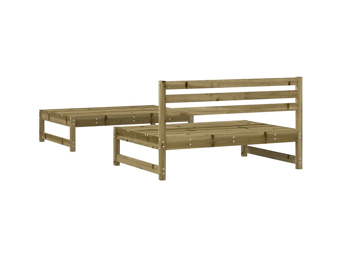Salon de jardin 2 pcs bois de pin imprégné FR70932