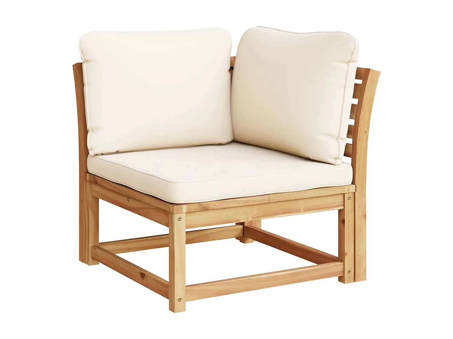 Salon de jardin 4 pcs avec coussins Bois d'acacia solide FR25295