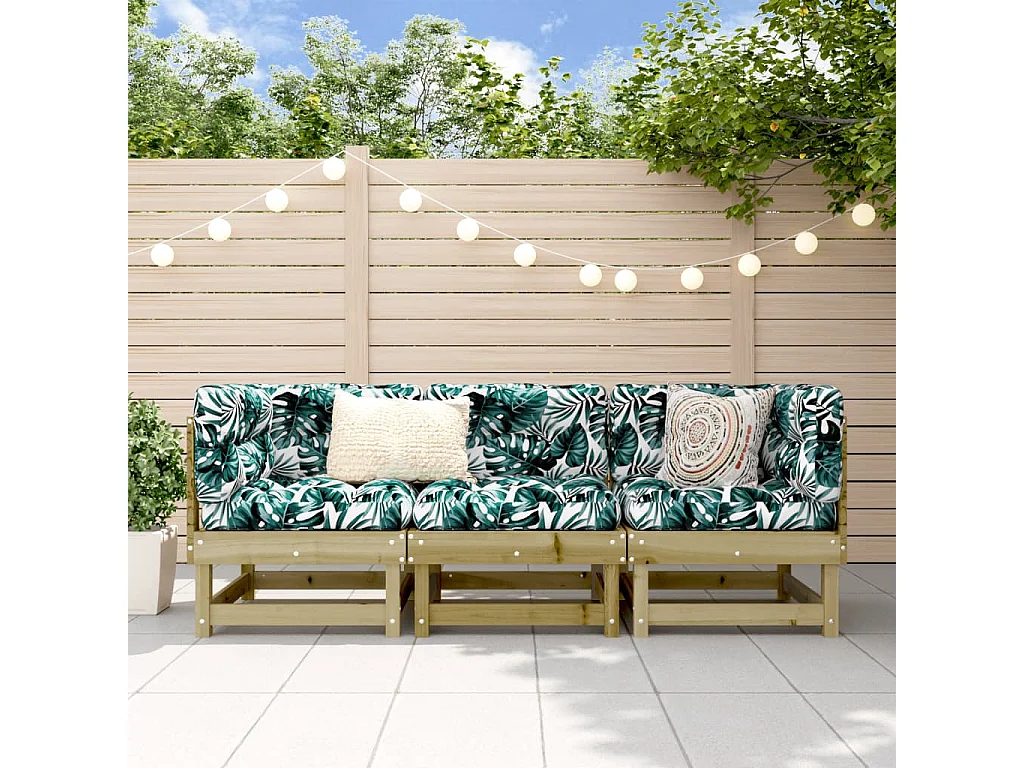 Salon de jardin 3 pcs bois de pin imprégné FR76248