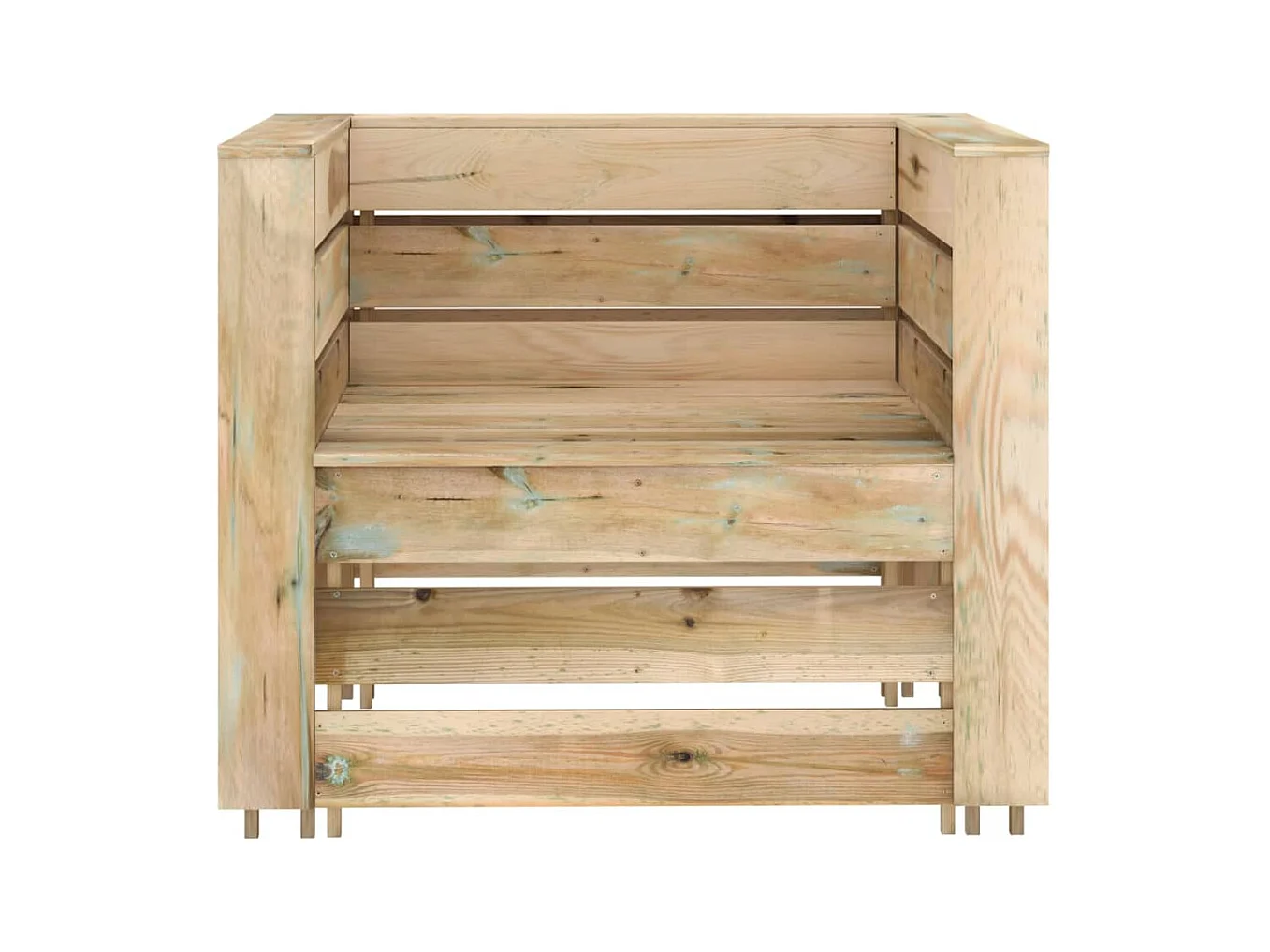 Salon de jardin palette 2 pcs Bois de pin imprégné FR18223