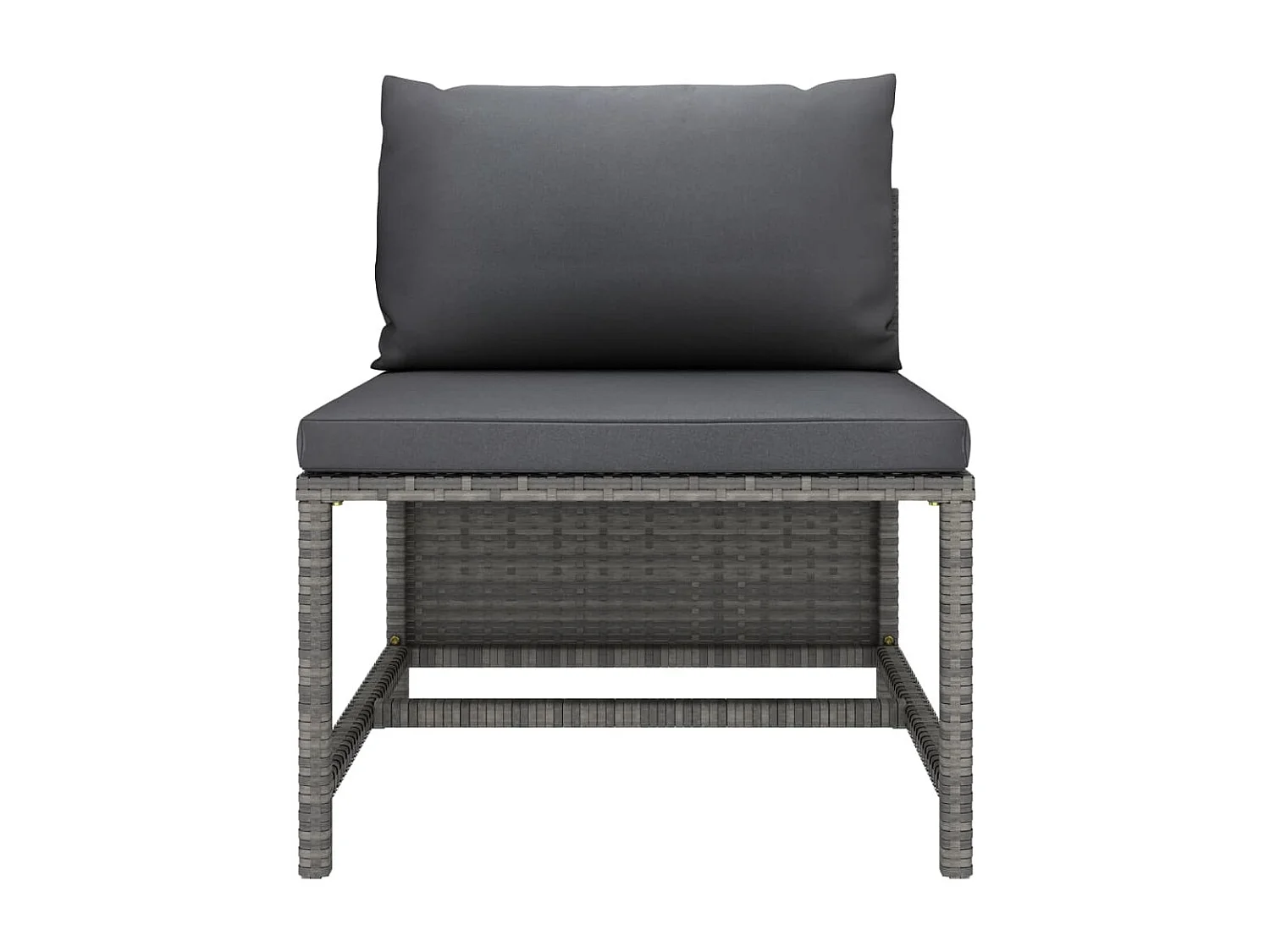 Salon de jardin 2 pcs avec coussins Gris Résine tressée FR99384