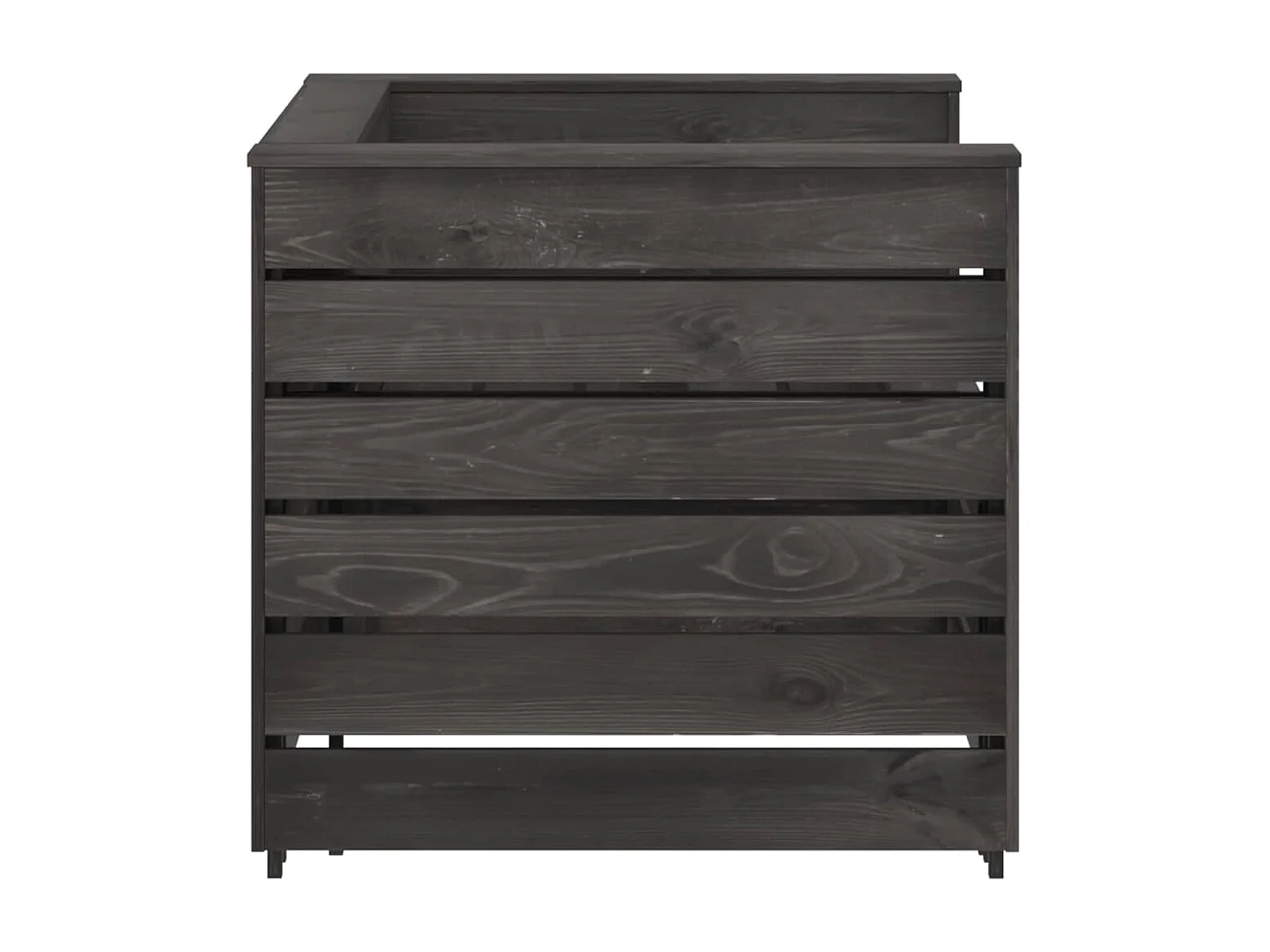 Salon de jardin palette 2 pcs Bois de pin imprégné de gris FR55622