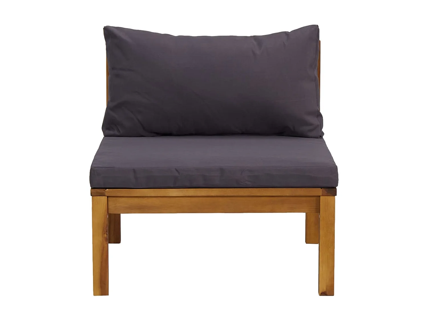 Salon de jardin 3 pcs avec coussins gris foncé Bois d'acacia FR46111