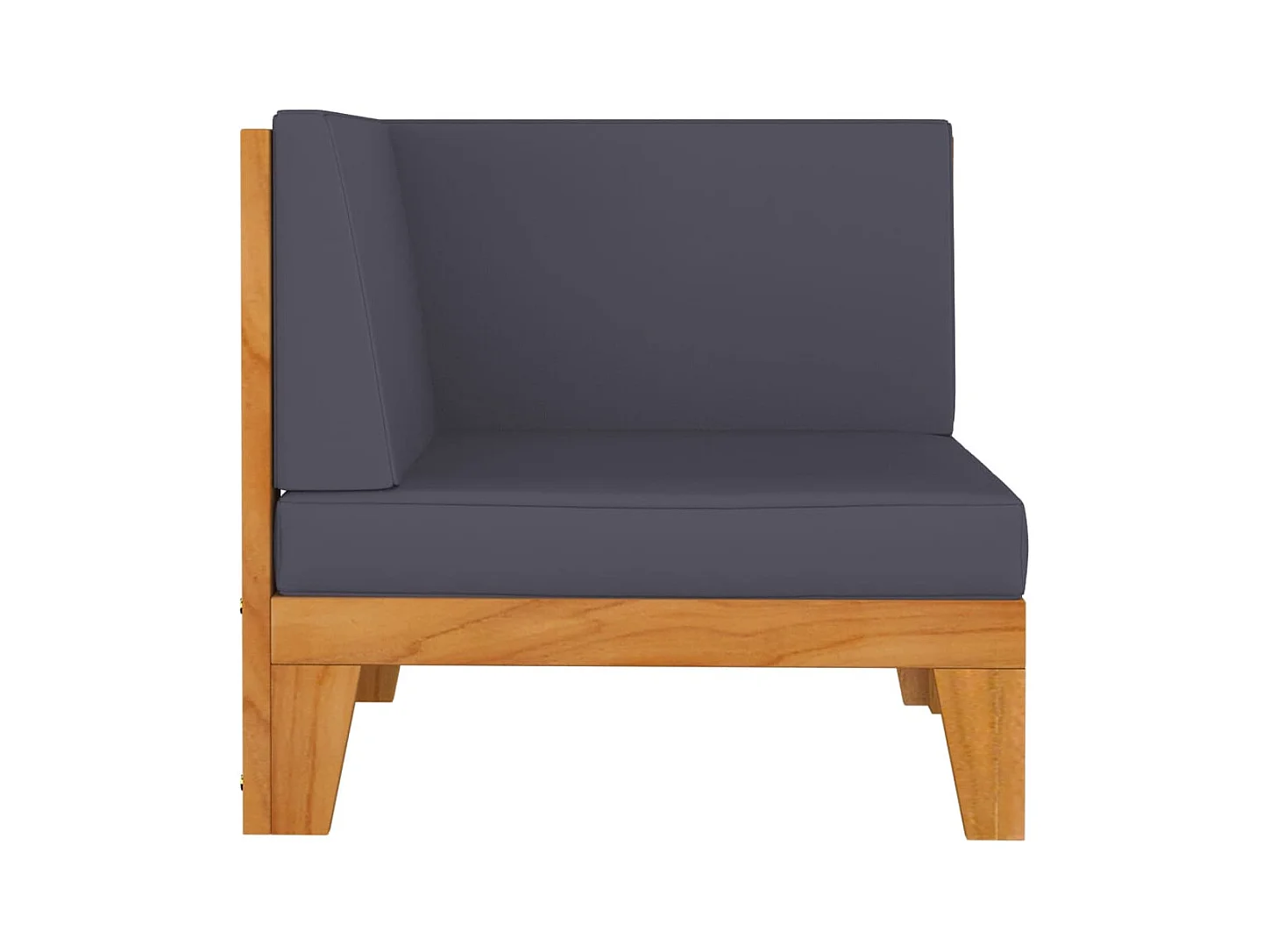 Salon de jardin 2 pcs avec coussins Bois d'acacia solide FR79368