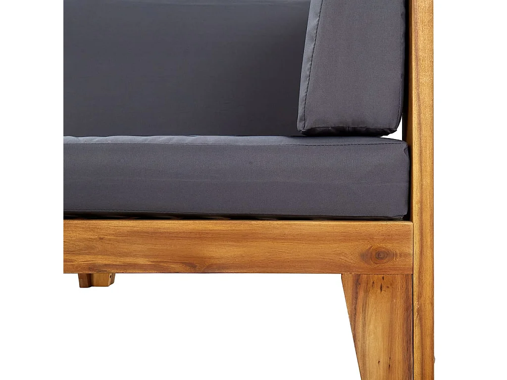 Salon de jardin 2 pcs avec coussins Bois d'acacia solide FR79368