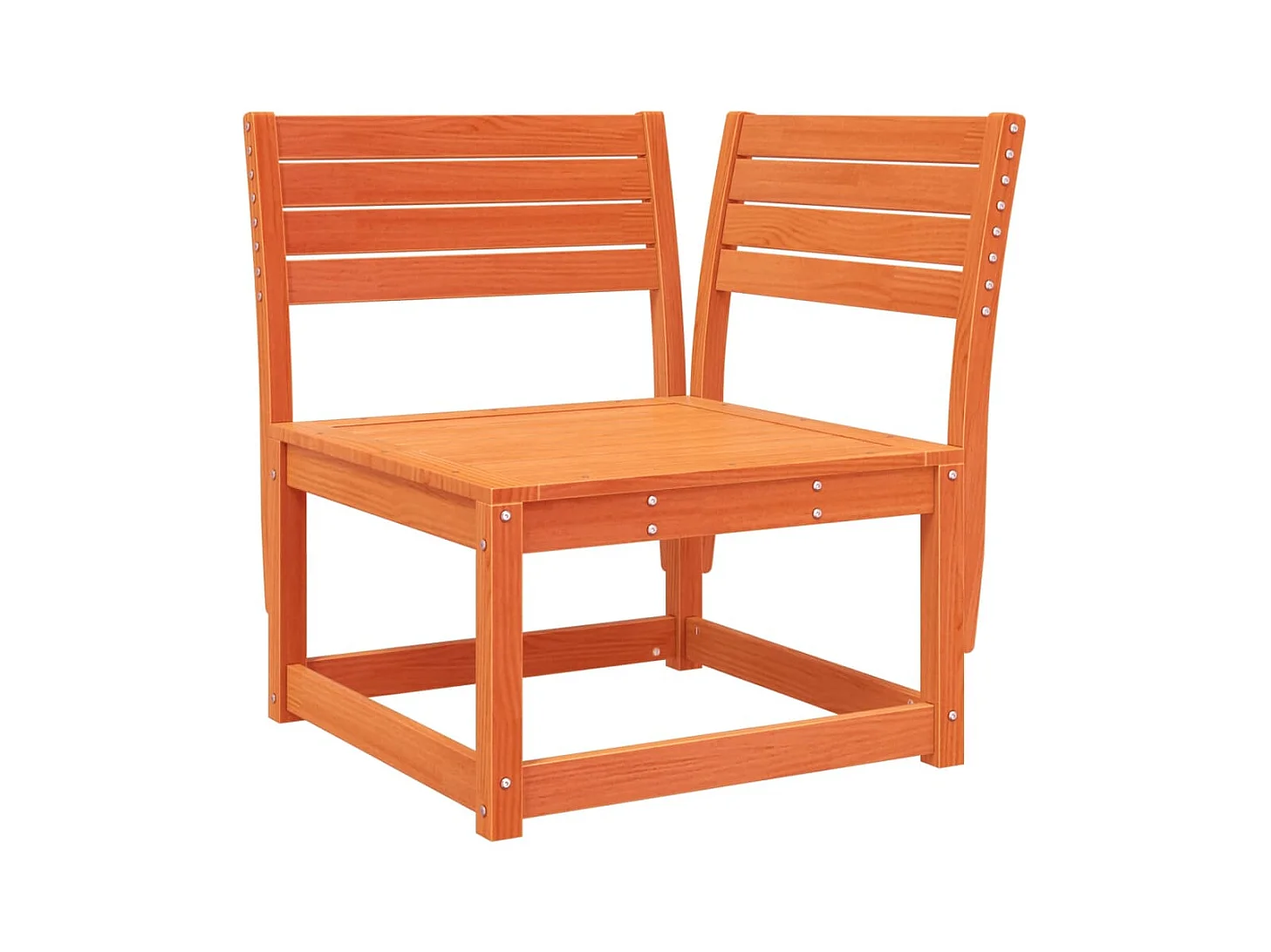 Salon de jardin 3 pcs cire marron bois de pin massif FR81057