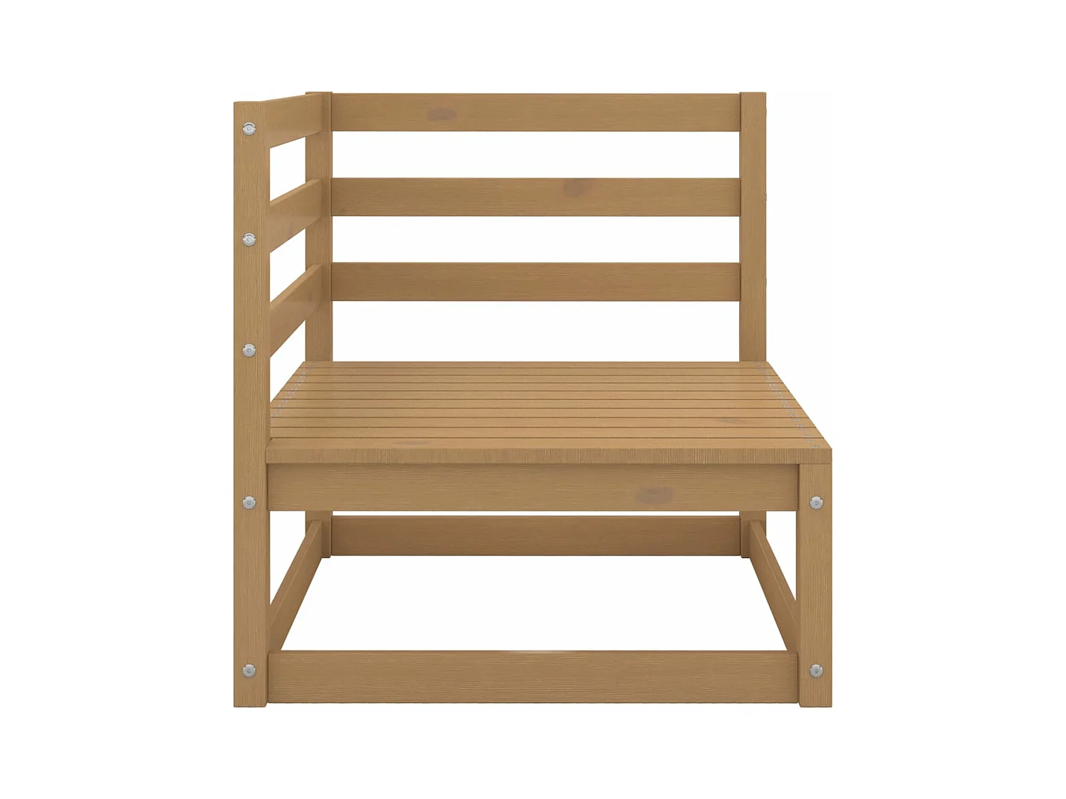 Salon de jardin 2 pcs avec coussins Marron miel Bois de pin FR92129