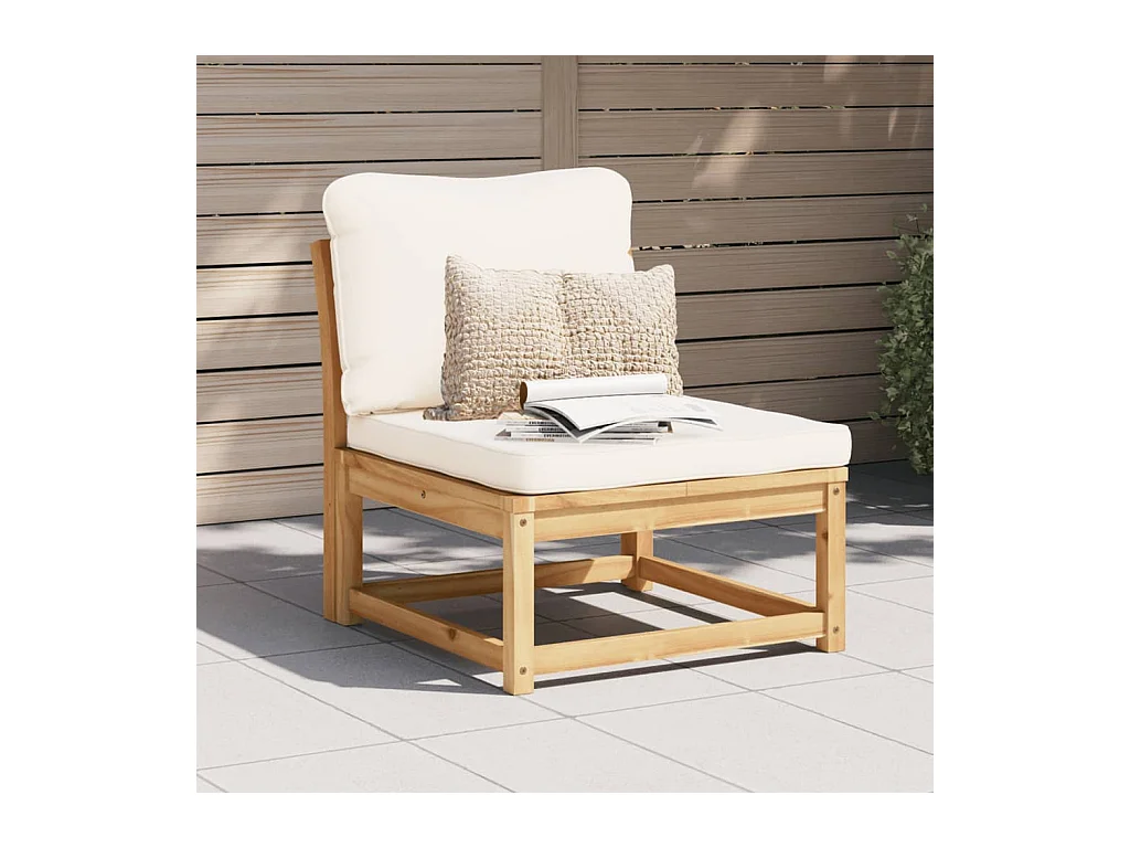 Salon de jardin avec coussins bois massif d'acacia FR73549
