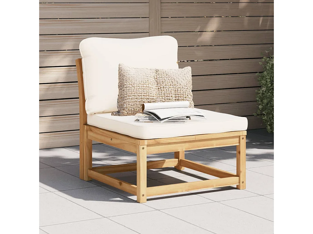 Salon de jardin avec coussins bois massif d'acacia FR73549