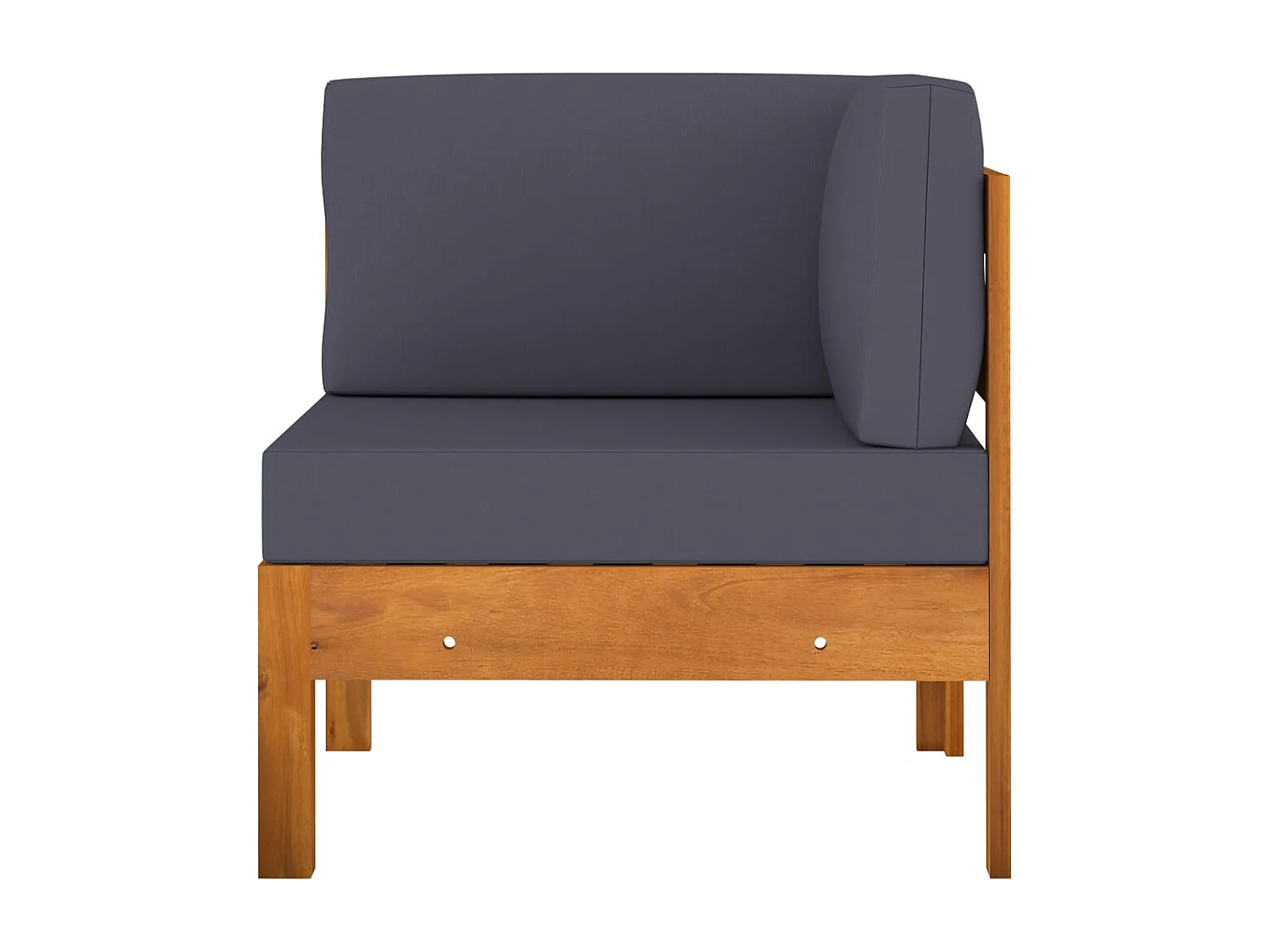 Salon de jardin 2 pcs avec coussins gris foncé Bois d'acacia FR53591