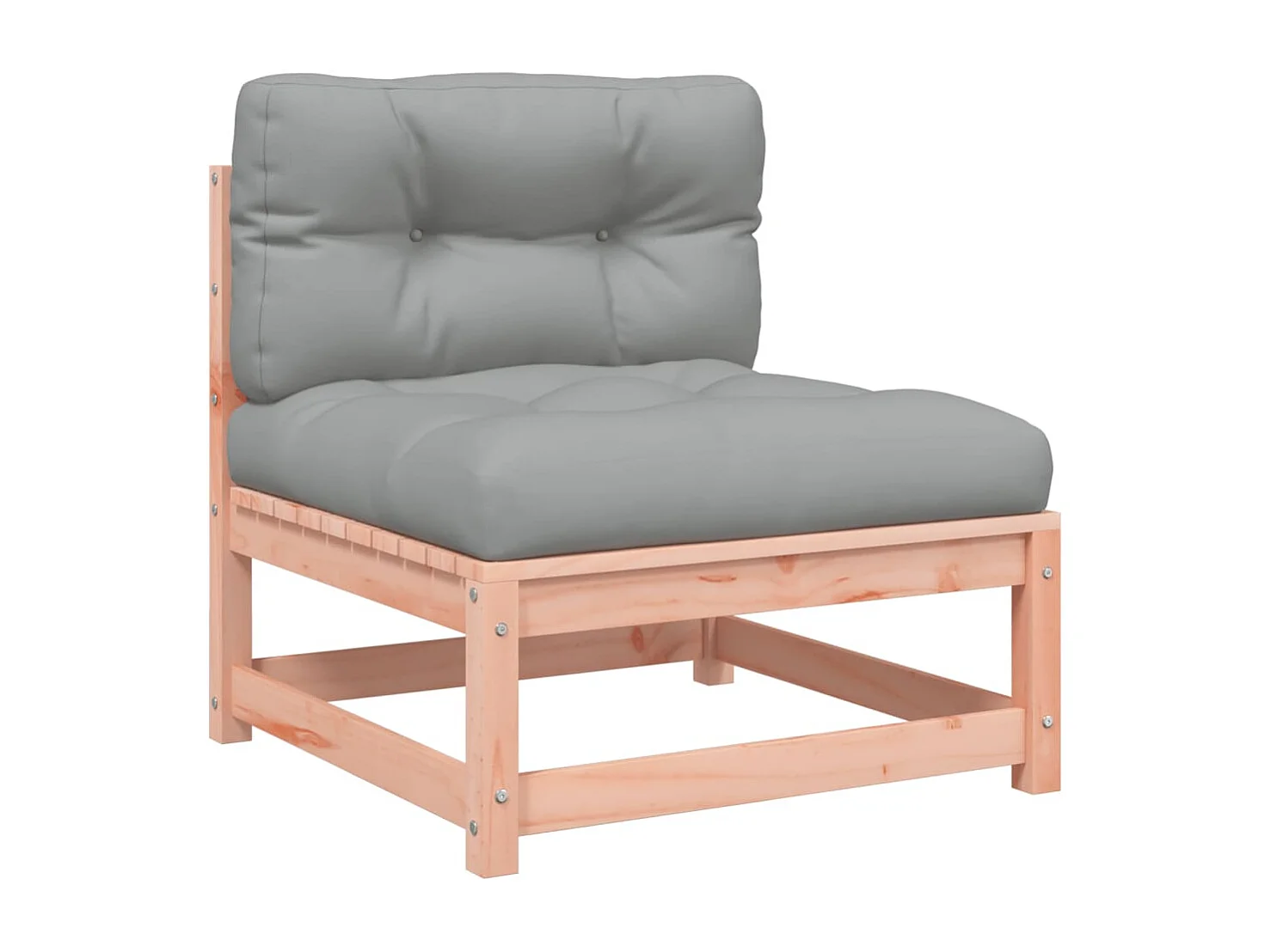 Salon de jardin 3 pcs et coussins bois massif sapin de douglas FR20955