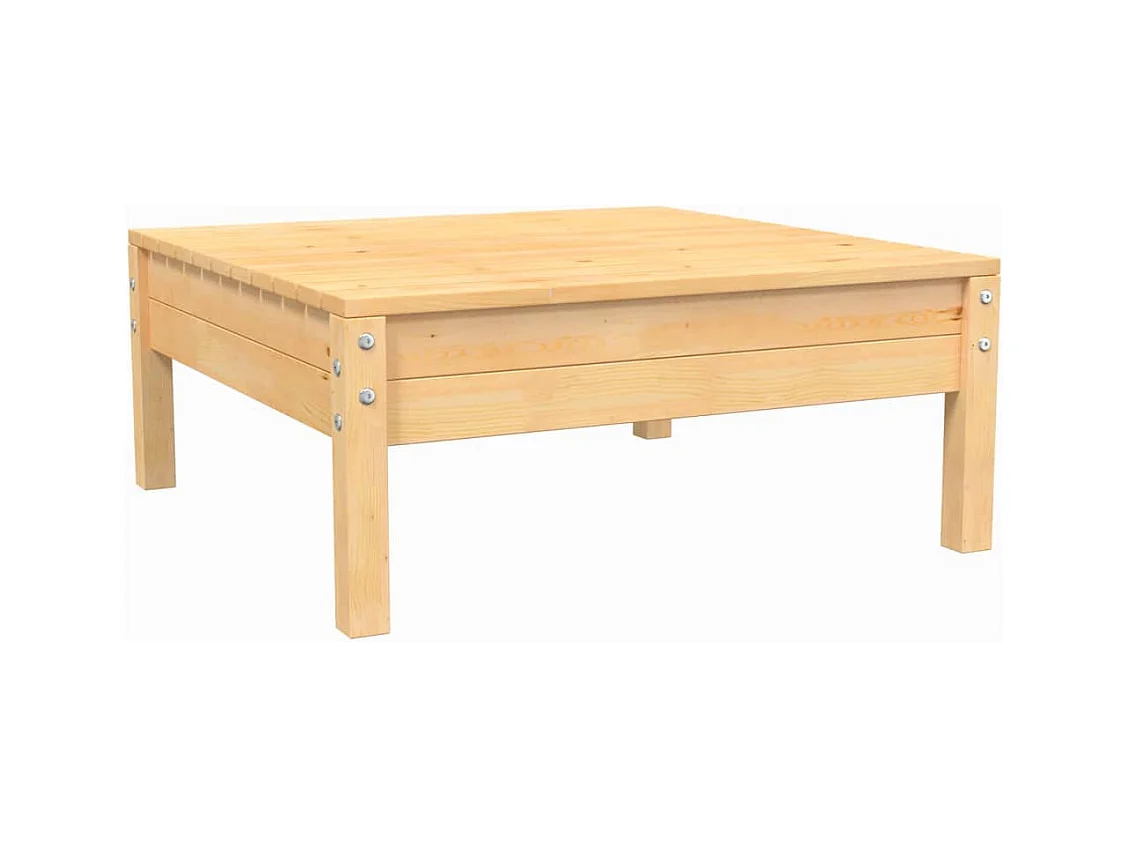 Salon de jardin 3 pcs avec coussins crème Bois de pin massif FR15398