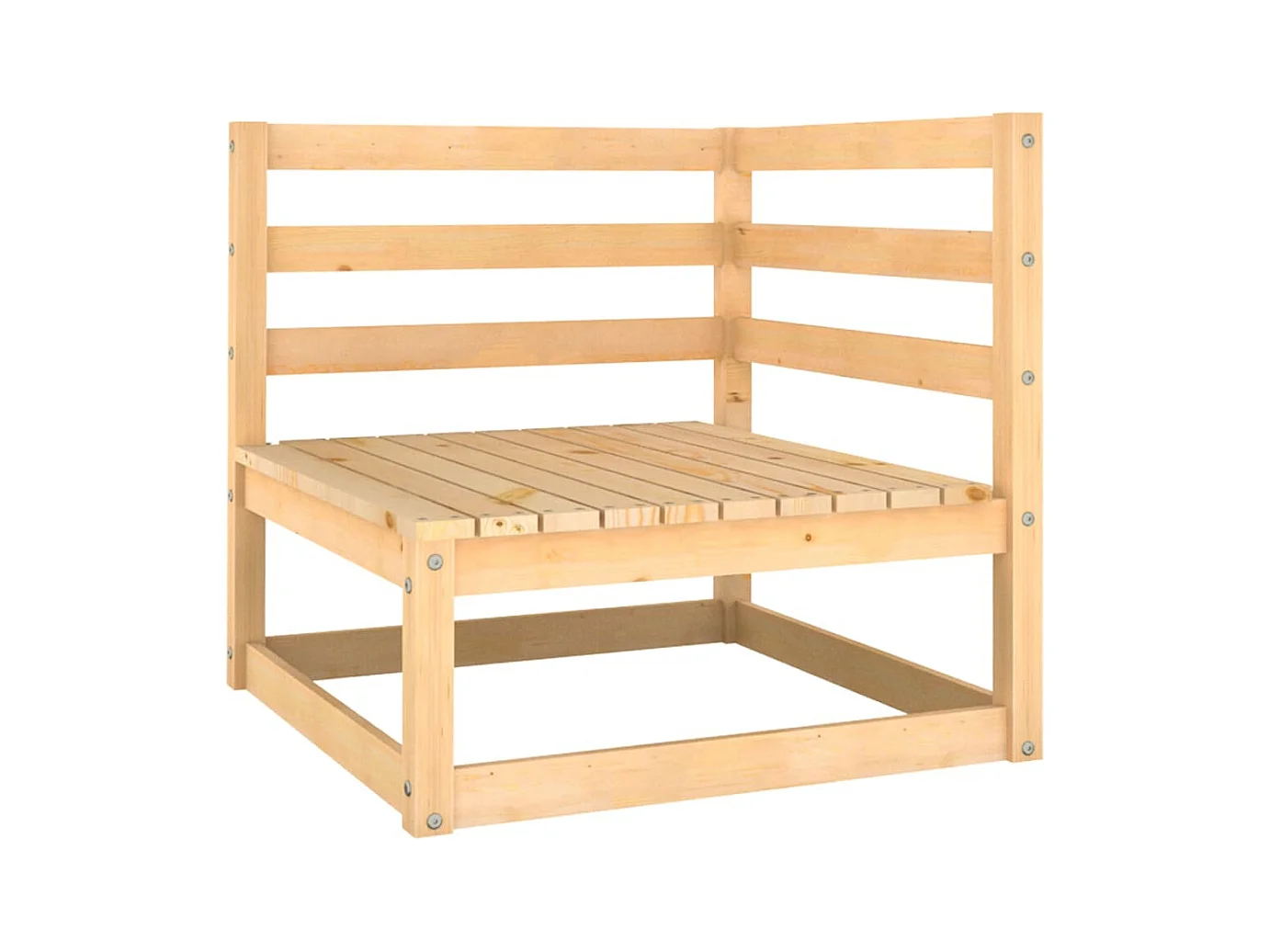Conjunto de jardín 2 piezas con cojines madera de pino ES545288