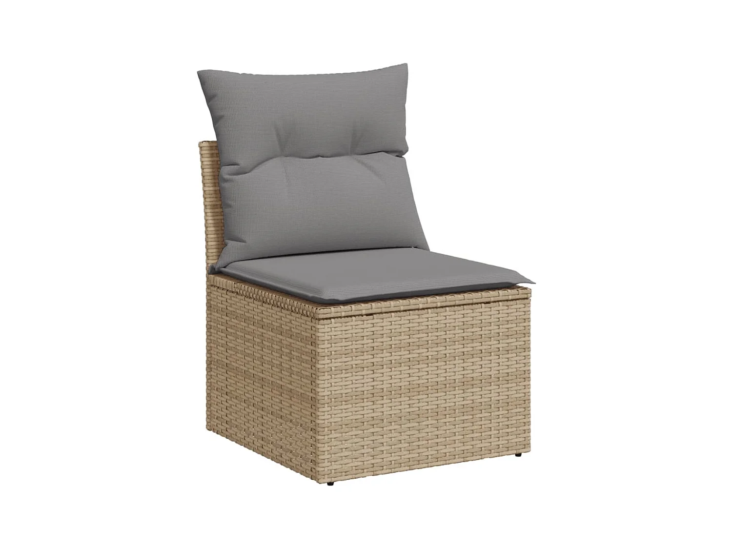 Conjunto de jardín con cojines 4 pzas ratán sintético beige ES366171