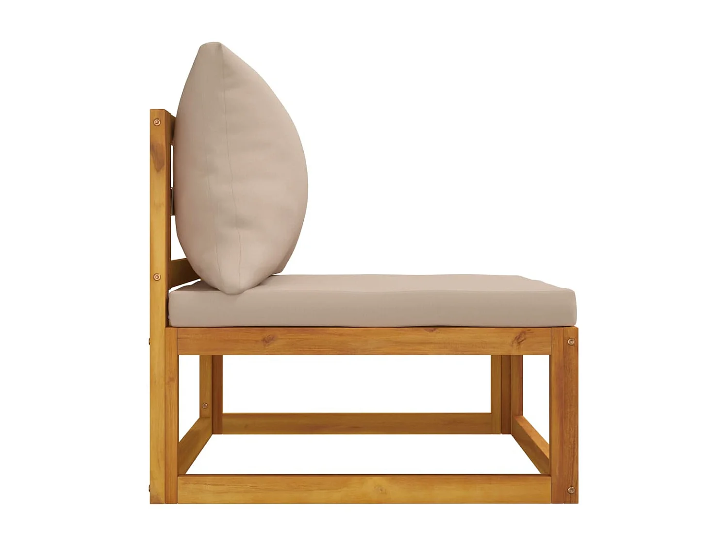 Salon de jardin 3 pcs avec coussins bois massif d'acacia FR92708