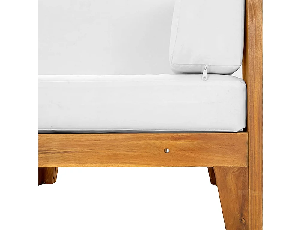 Salon de jardin 2 pcs avec coussins Bois d'acacia solide FR37433