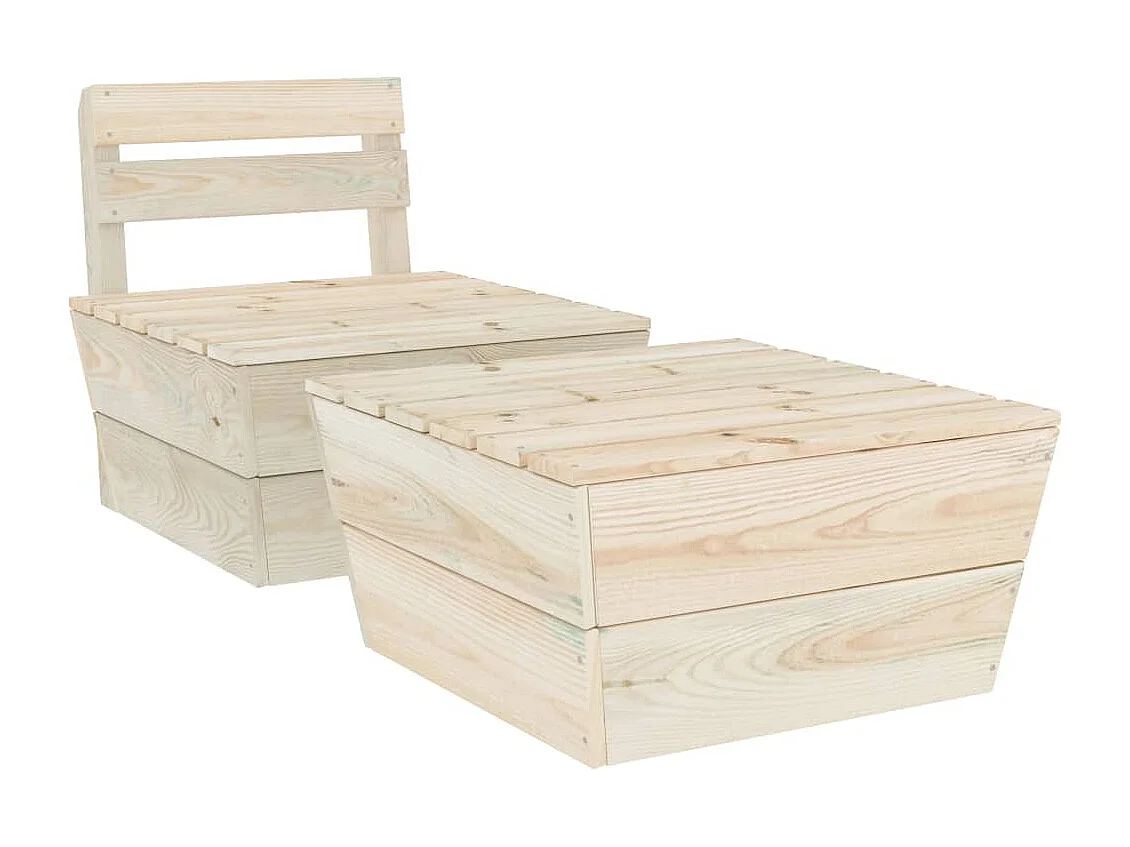 2 pcs conjunto lounge de jardim madeira de abeto impregnada PT399252