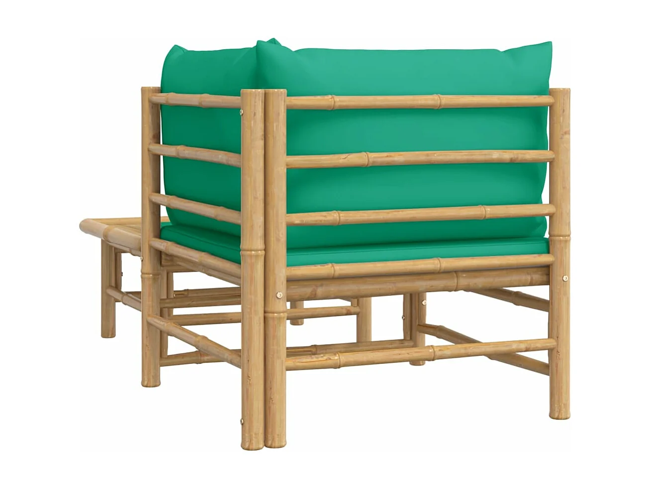 2-delige Loungeset met kussens bamboe groen BE285124