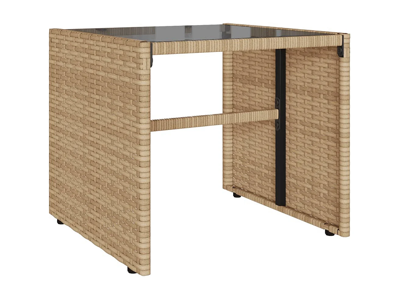 Salon de jardin avec coussins 4 pcs beige résine tressée FR19244