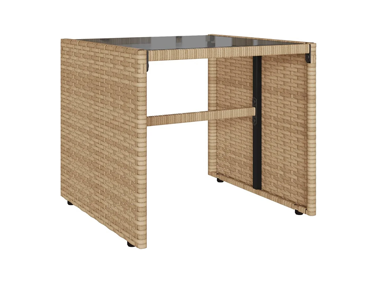 Salon de jardin avec coussins 4 pcs beige résine tressée FR19244