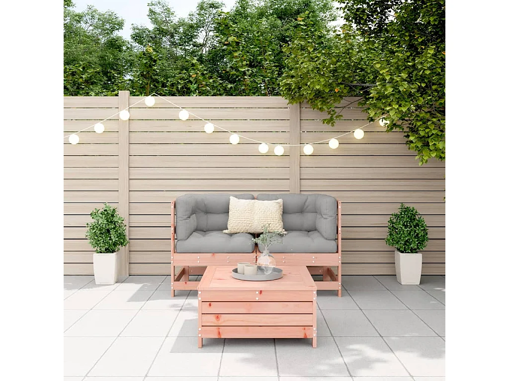 Salon de jardin 3 pcs bois massif sapin de douglas FR10776