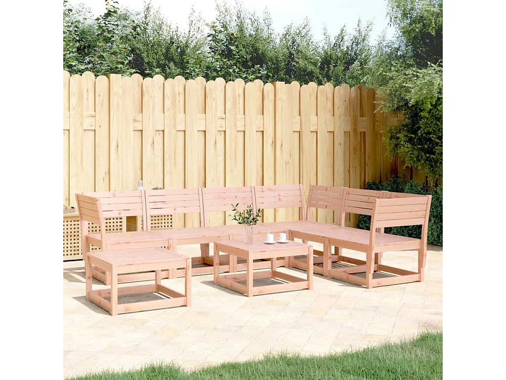 Salon de jardin 7 pcs bois massif douglas FR76593