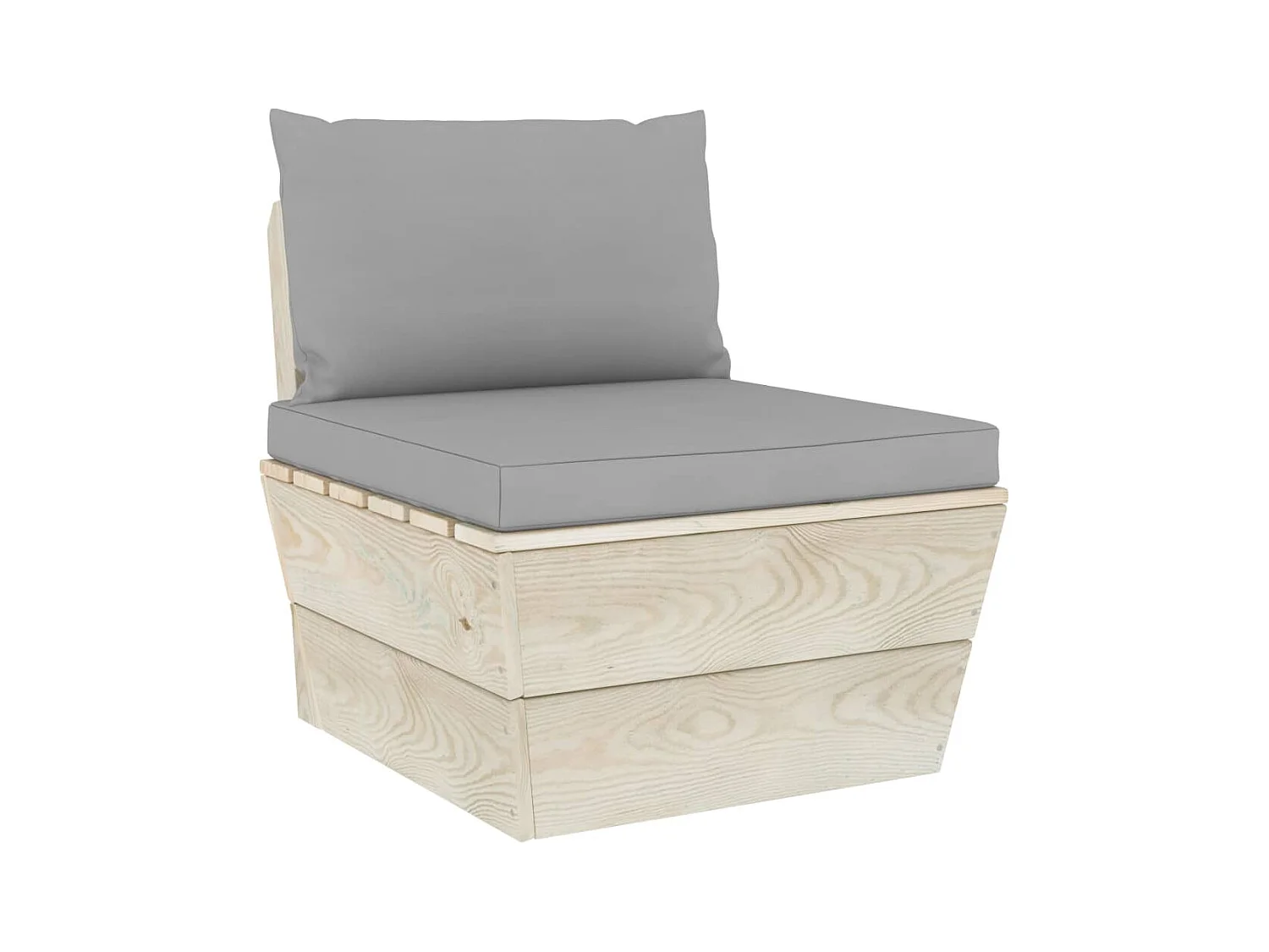Salon de jardin palette 3 pcs avec coussins Épicéa imprégné FR20669
