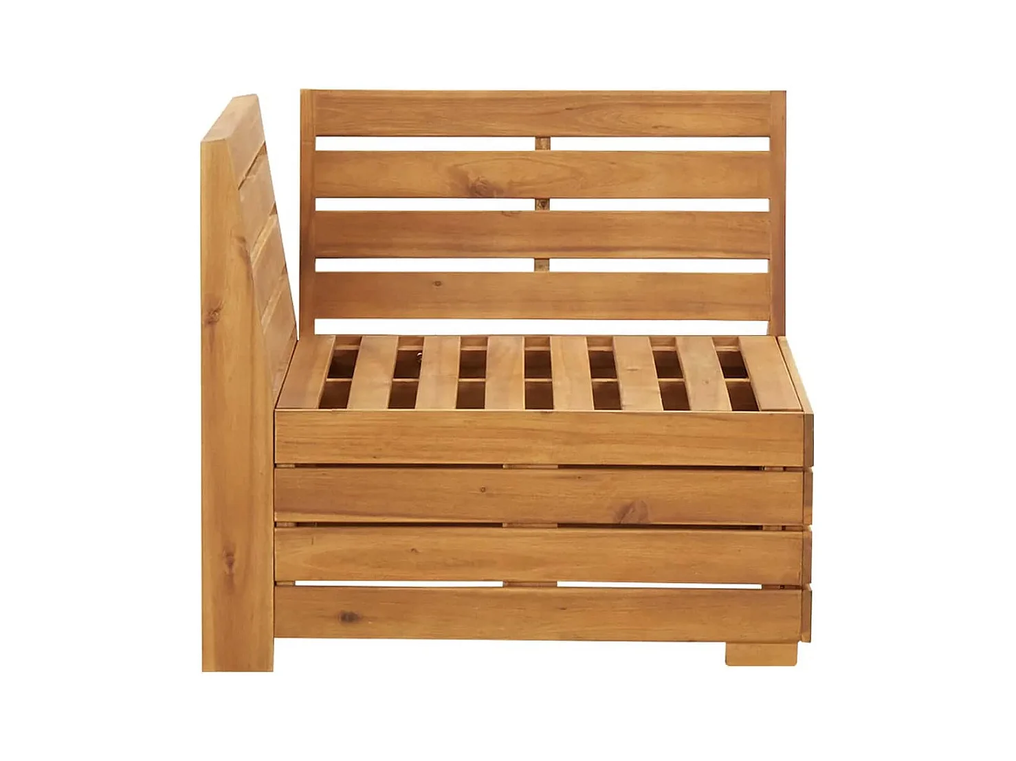 Salon de jardin 2 pcs avec coussins Bois d'acacia solide FR26871