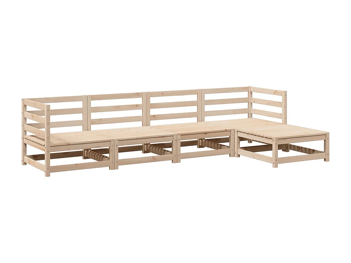 5-delige Loungeset massief grenenhout BE199396