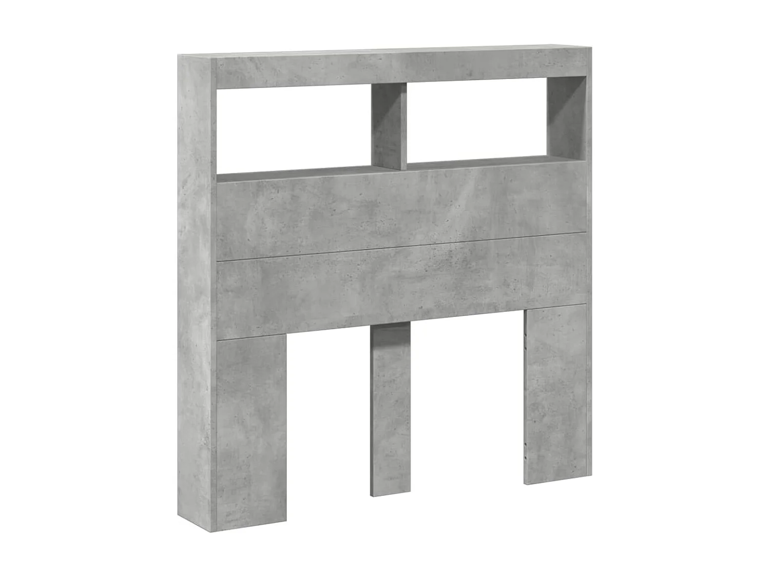 Armoire tête de lit avec LED gris béton 100x17x102 cm FR33915