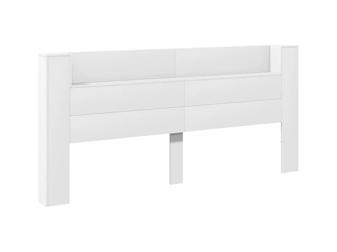 Armário de cabeceira com luzes LED 220x16,5x103,5 cm branco PT191848