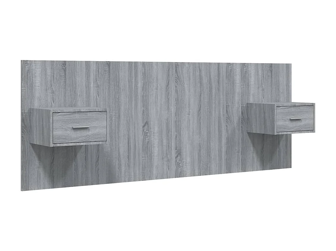 Tête de lit avec armoires sonoma gris Bois d'ingénierie FR44869