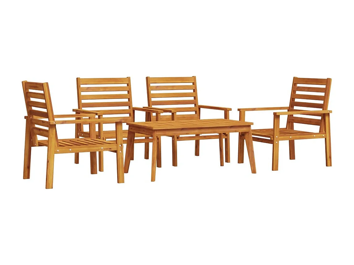 5-delige Loungeset massief acaciahout BE317692