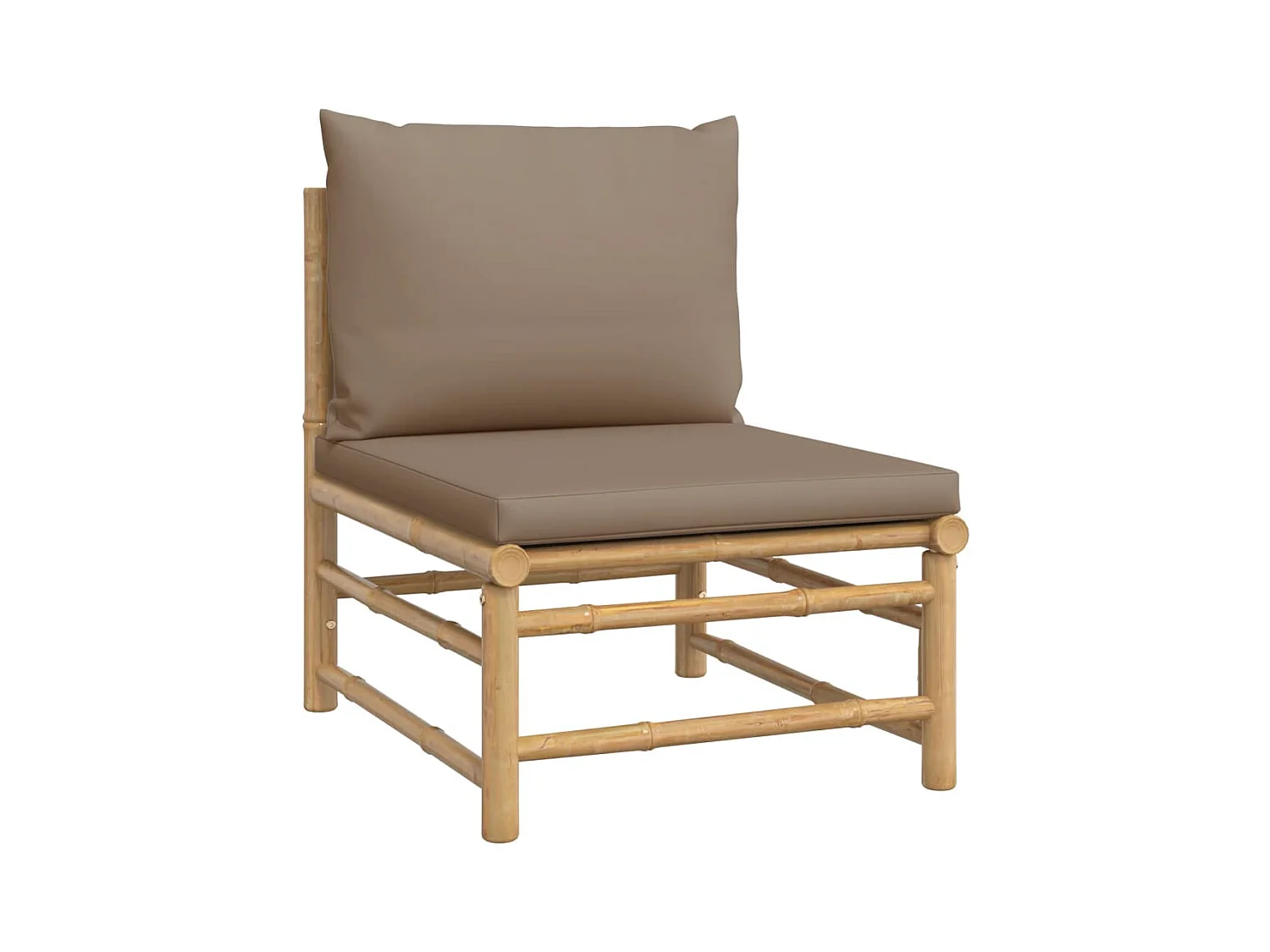 Salon de jardin 3 pcs avec coussins taupe bambou FR33089