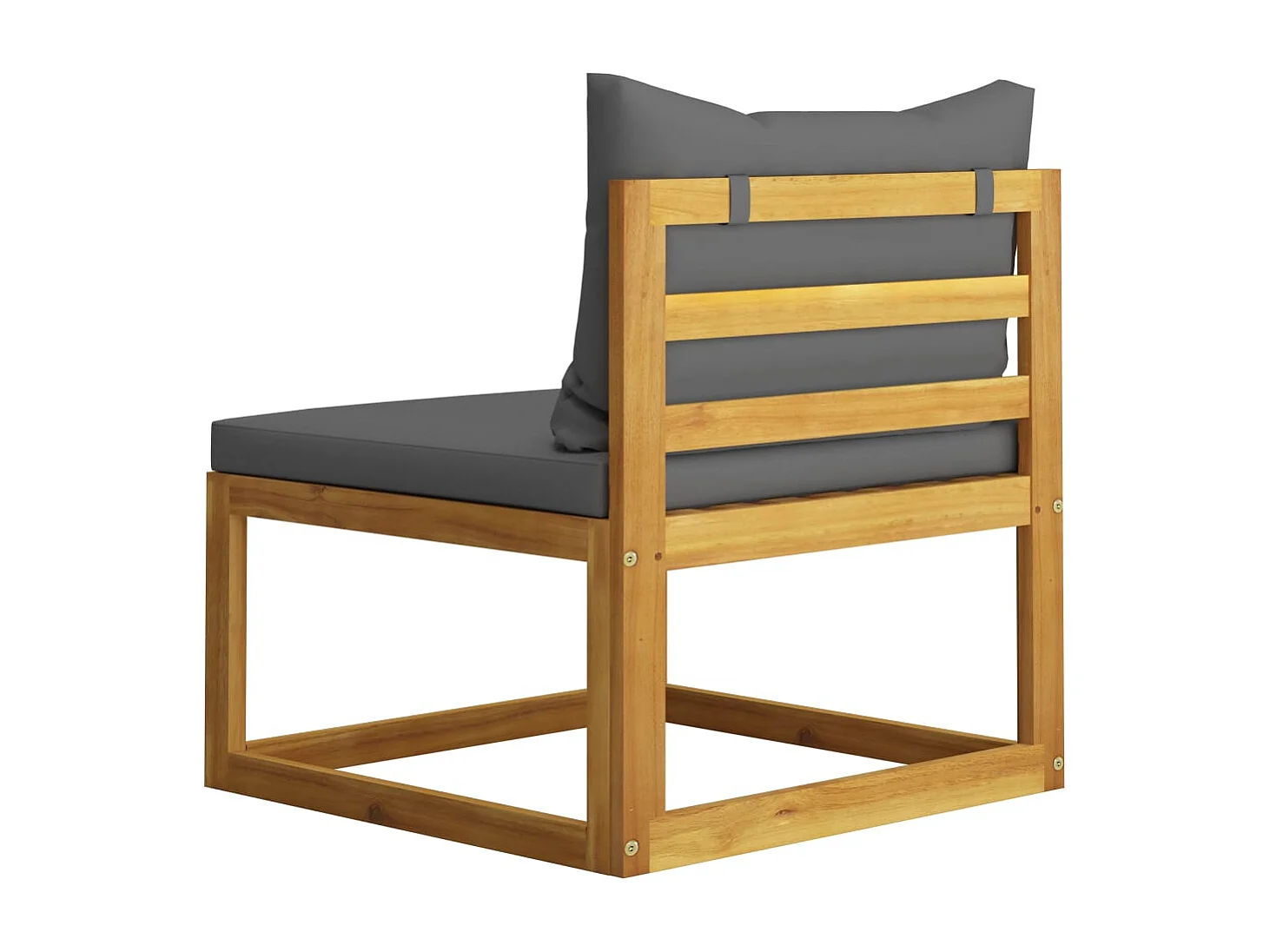 Salon de jardin 3 pcs avec coussins Bois d'acacia solide FR78834