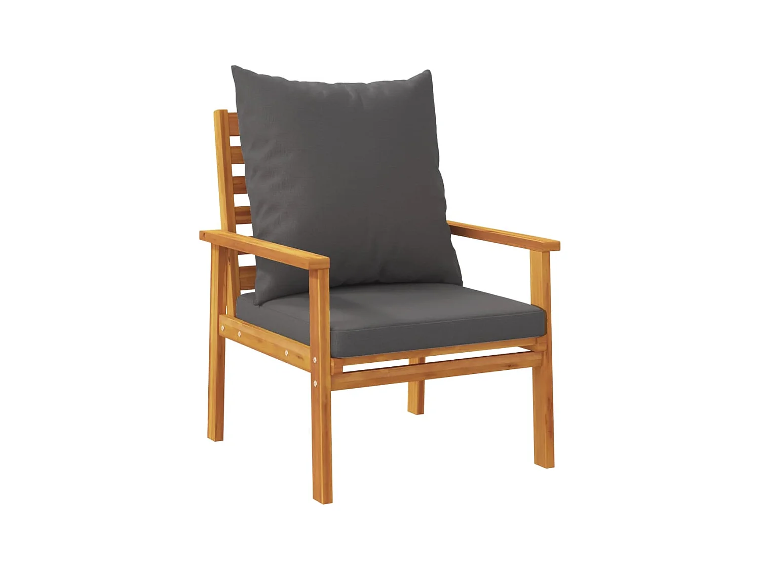 Salon de jardin 3 pcs avec coussins bois massif d'acacia FR82571
