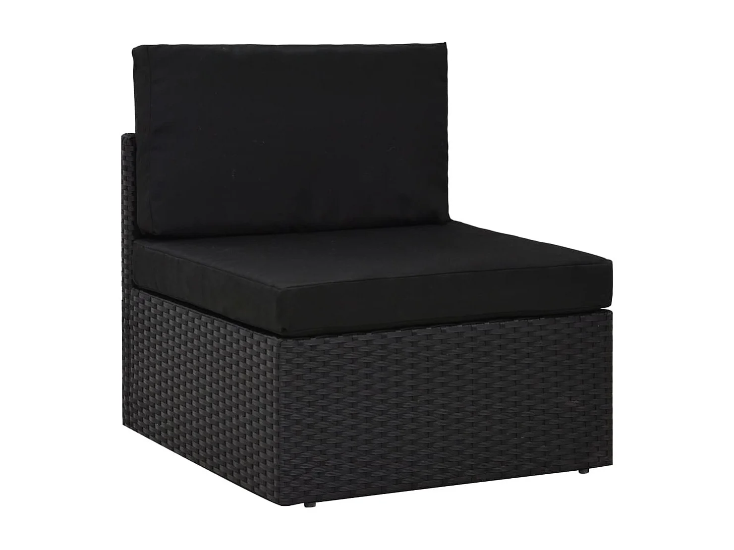 Salon de jardin 2 pcs Résine tressée Noir FR34568