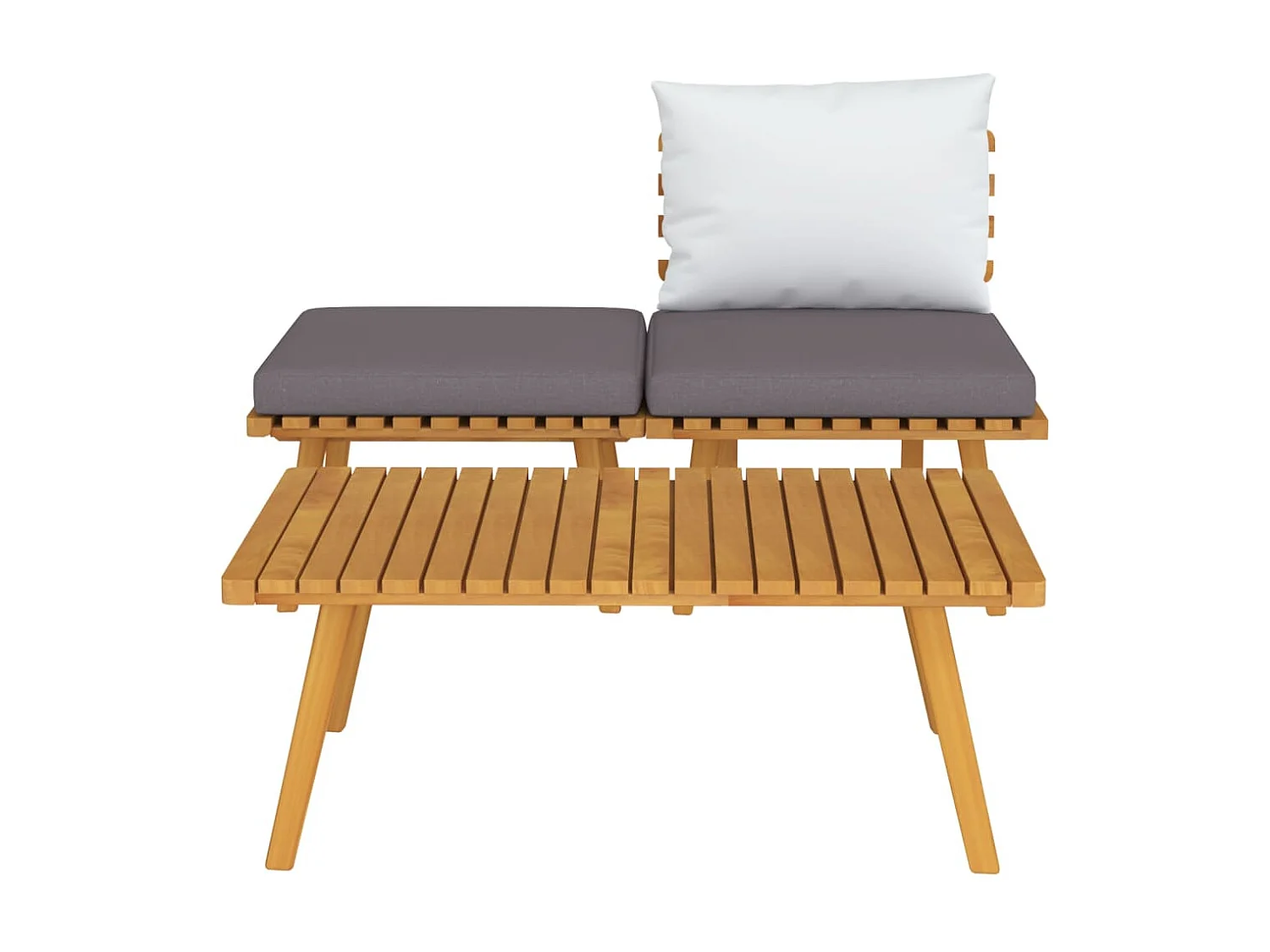 Salon de jardin 3 pcs avec coussins Bois d'acacia massif FR24505