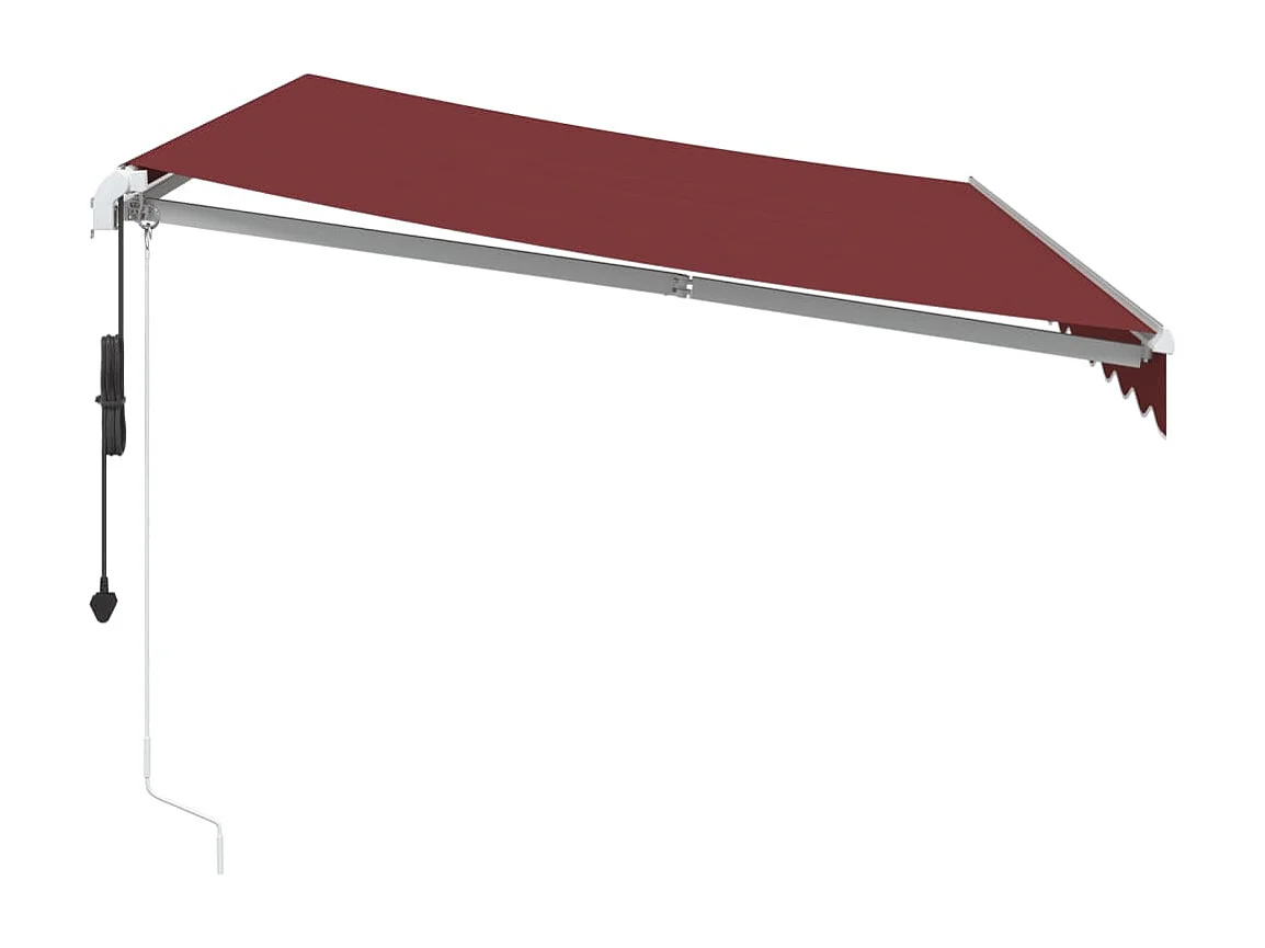 Auvent rétractable automatique bordeaux 350x250 cm FR93498
