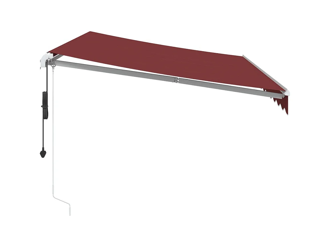 Auvent rétractable automatique bordeaux 350x250 cm FR93498